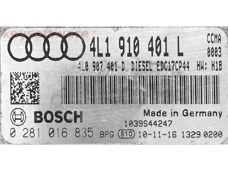 ECU Audi Q7 3.0TDI 4L1910401L 0281016835 EDC17CP44 CCMA H16 {