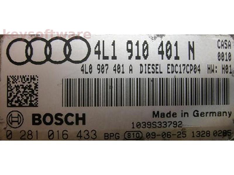 ECU Audi Q7 3.0TDI 4L1910401N 0281016433 EDC17CP04 CASA H01 {