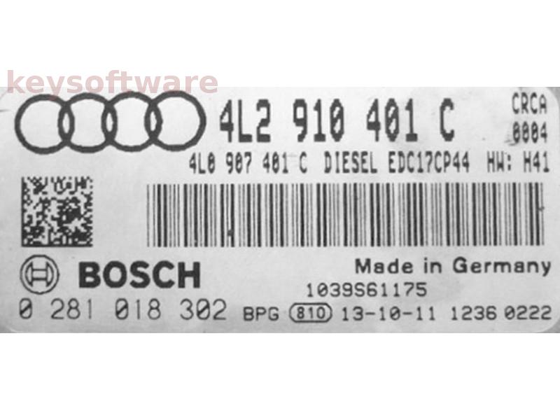 ECU Audi Q7 3.0TDI 4L2910401C 0281018302 EDC17CP44 CRCA {