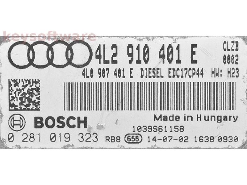 ECU Audi Q7 3.0TDI 4L2910401E 0281019323 EDC17CP44 H23 {