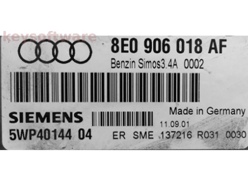 ECU Audi A4 1.6 8E0906018AF 5WP40144 SIMOS 3.4A ALZ {