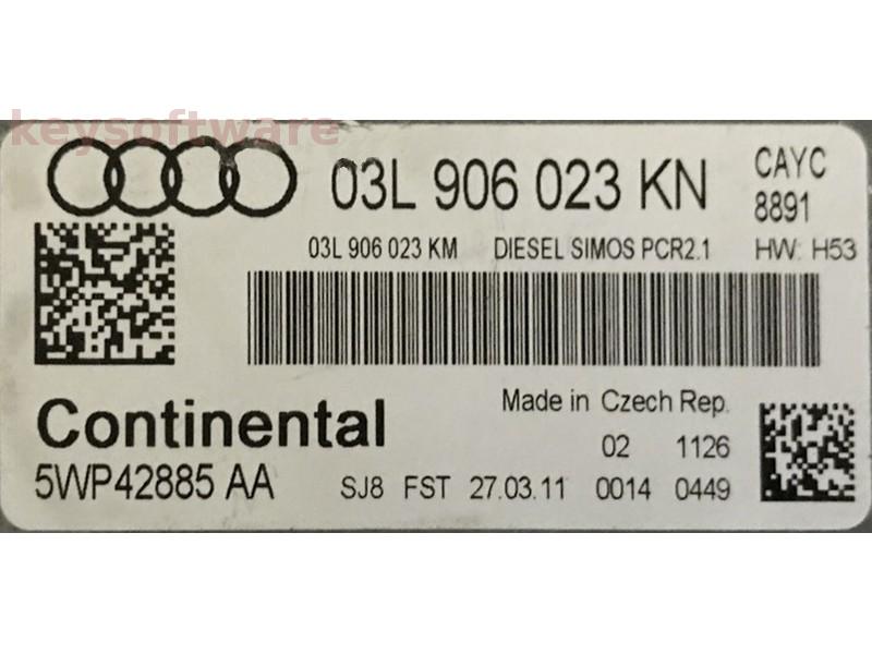 ECU Audi A1 1.6TDI 03L906023KN 5WP42885 SIMOS PCR2.1 CAYC H53