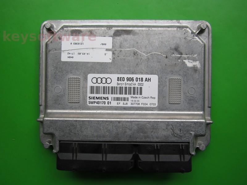 ECU Audi A4 1.6 8E0906018AH 5WP40170 SIMOS 3.4A ALZ { +