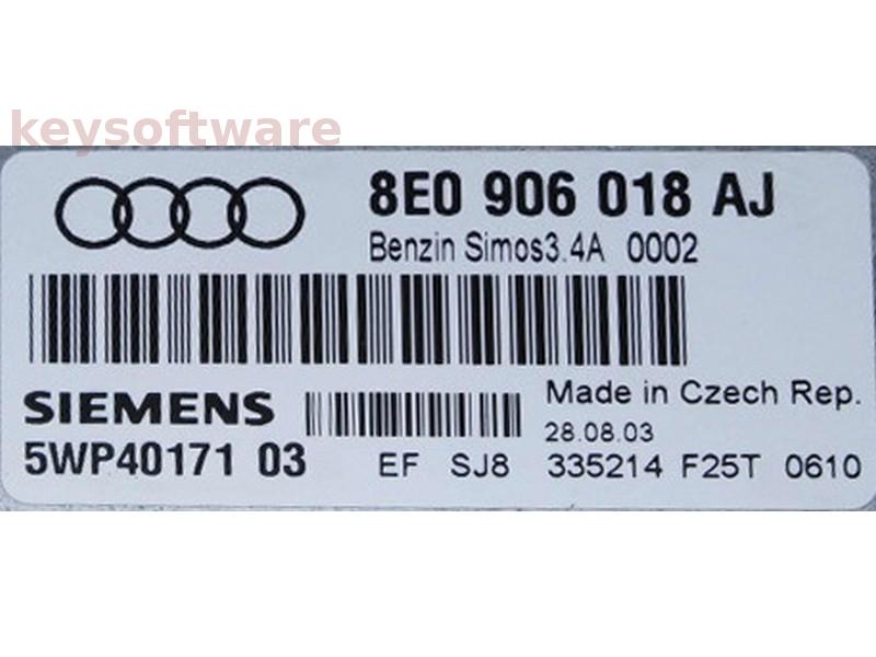 ECU Audi A4 1.6 8E0906018AJ 5WP40171 SIMOS 3.4A {