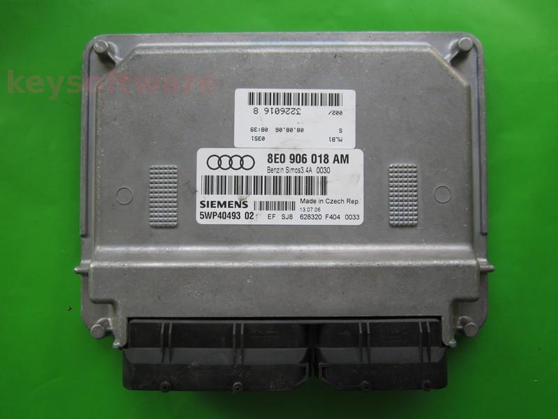 ECU Audi A4 1.6 8E0906018AM 5WP40493 SIMOS 3.4A ALZ