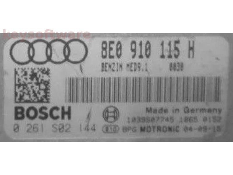 ECU Audi A4 2.0 8E0910115H 0261S02144 MED9.1