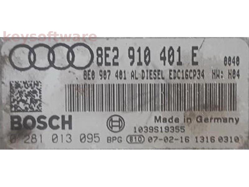 ECU Audi A4 2.7TDI 8E2910401E 0281013095 EDC16CP34 BPP H04 {