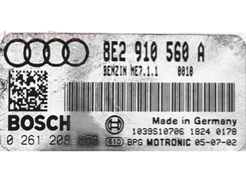 ECU Audi S4 4.2 8E2910560A 0261208853 ME7.1.1 BHF{
