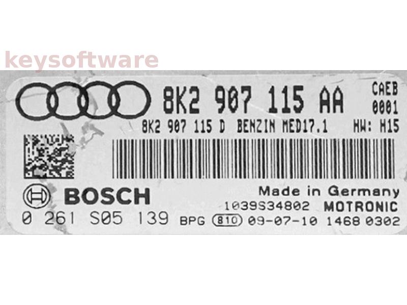 ECU Audi A4 2.0 8K2907115AA 0261S05139 MED17.1 CAEB H15 {