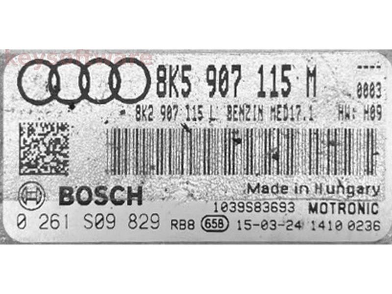 ECU Audi A4 2.0 8K5907115M 0261S09829 MED17.1 CAED H09 {