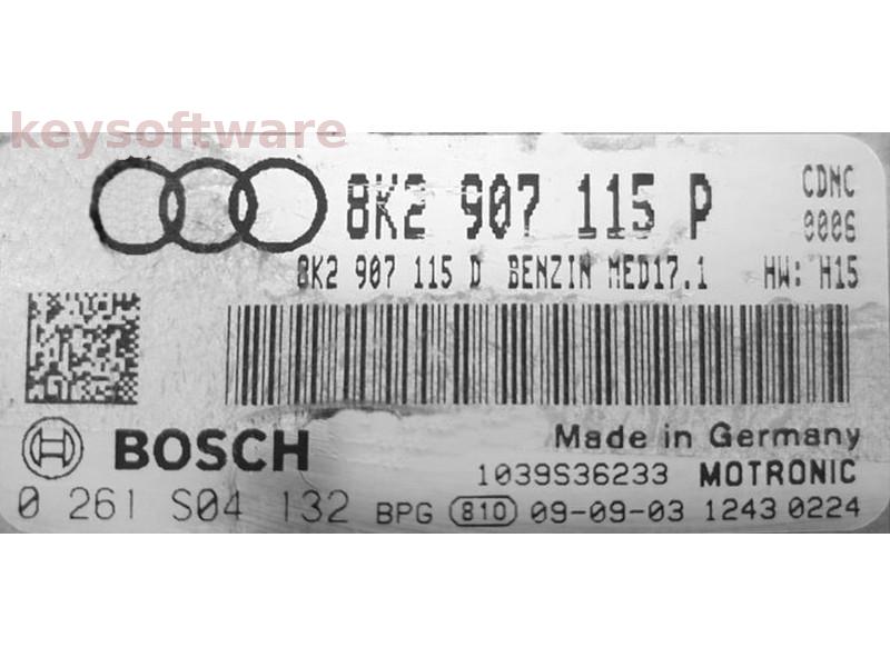 ECU Audi A4 2.0 8K2907115P 0261S04132 MED17.1 CDNC H15 {