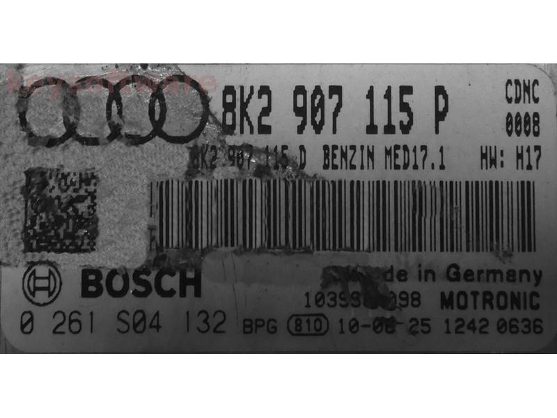 ECU Audi A4 2.0 8K2907115P 0261S04132 MED17.1 CDNC H17 {