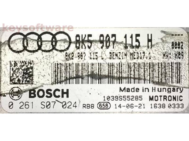 ECU Audi A4 2.0 8K5907115H 0261S07024 MED17.1 H09 {