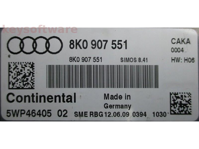 ECU Audi S4 3.0 8K0907551 5WP46405 SIMOS 8.41 {