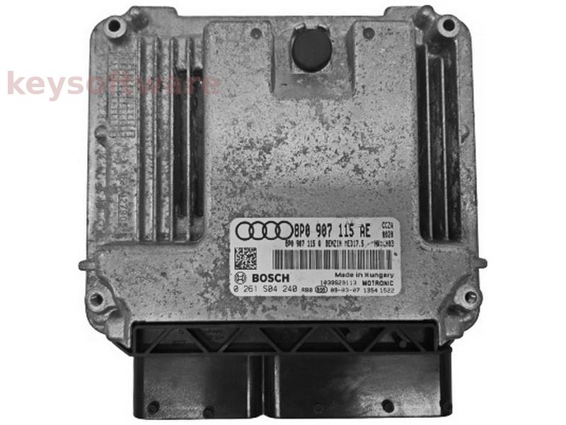 ECU Audi A3 2.0 8P0907115AE 0261S04240 MED17.5 CCZA{