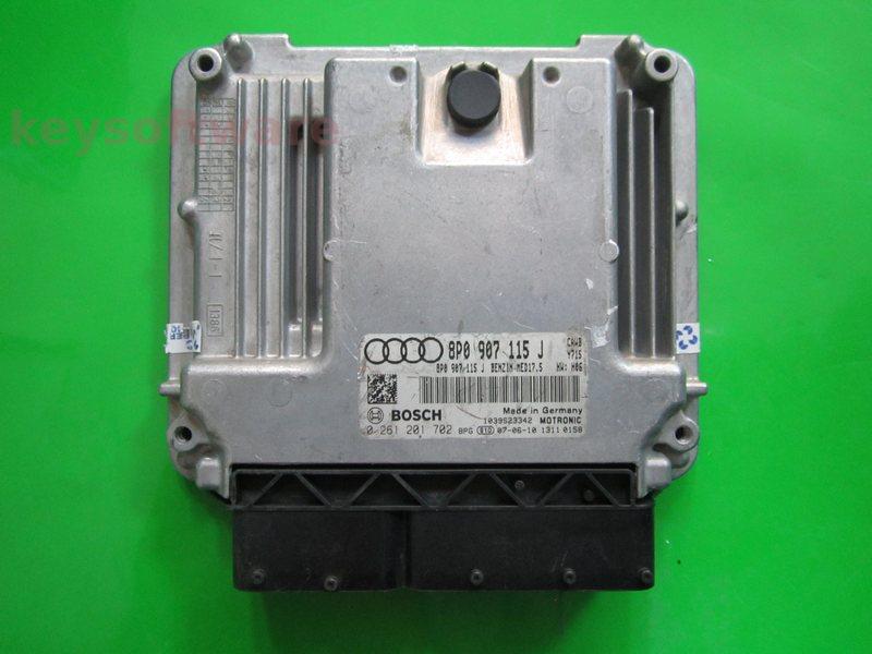 ECU Audi A3 1.8 8P0907115J 0261201702 MED17.5 CAWB H06