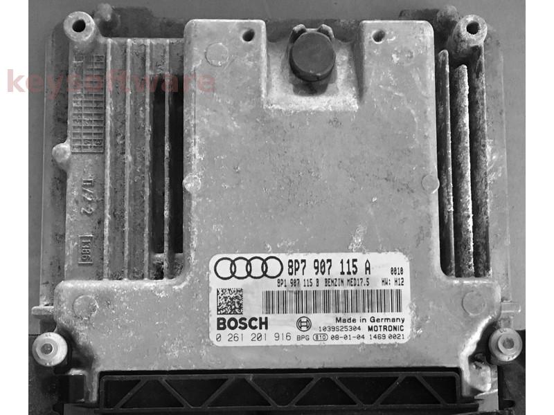 ECU Audi A3 1.8 8P7907115A 0261201916 MED17.5 H12