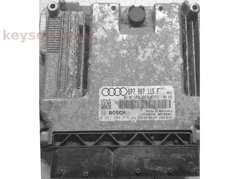 ECU Audi A3 1.8 8P7907115F 0261S04316 MED17.5 BZB {