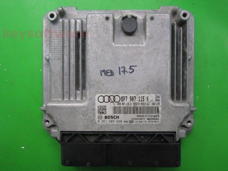 ECU Audi A3 1.8 8P7907115K 0261S04940 MED17.5 CDAA H18