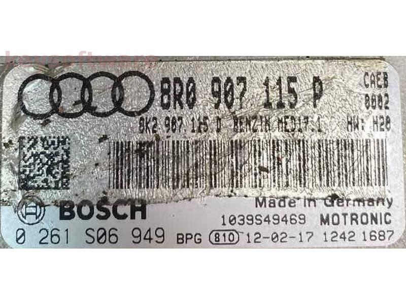 ECU Audi Q5 2.0 8R0907115P 0261S06949 MED17.1 CAEB H20 {