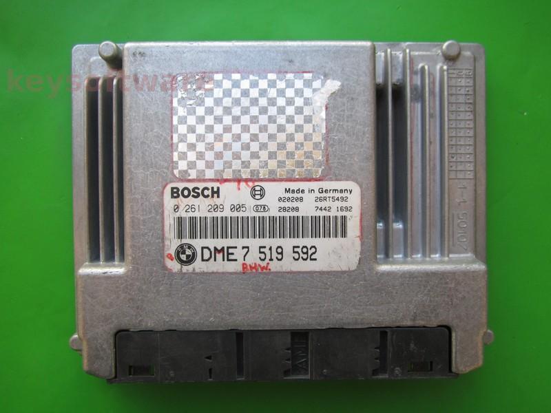 ECU Bmw 318 DME7519592 0261209005 ME9.2 E46 {