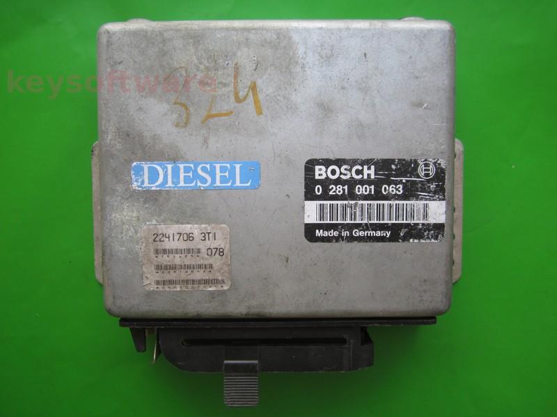 ECU Bmw 324D 2241706 0281001063 EDC1.1 E30