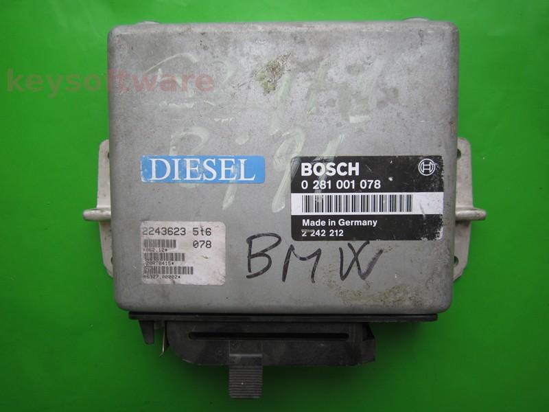 ECU Bmw 524TD 2242212 0281001078 MSA1 E34