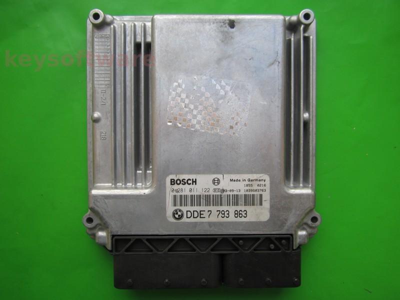 ECU Bmw 320D DDE7793863 0281011122 EDC16C1 E46