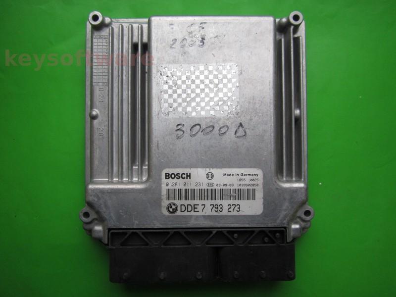 ECU Bmw 730D DDE7793273 0281011231 EDC16C1 E65 }
