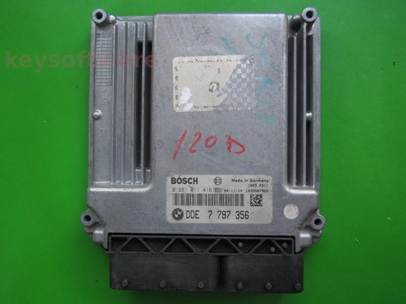 ECU Bmw 120D DDE7797356 0281011416 EDC16C35-2.12 E87  +