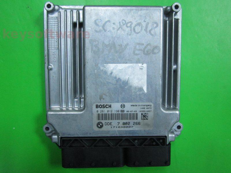 ECU Bmw 525D DDE7802266 0281012190 EDC16C1 E60 }