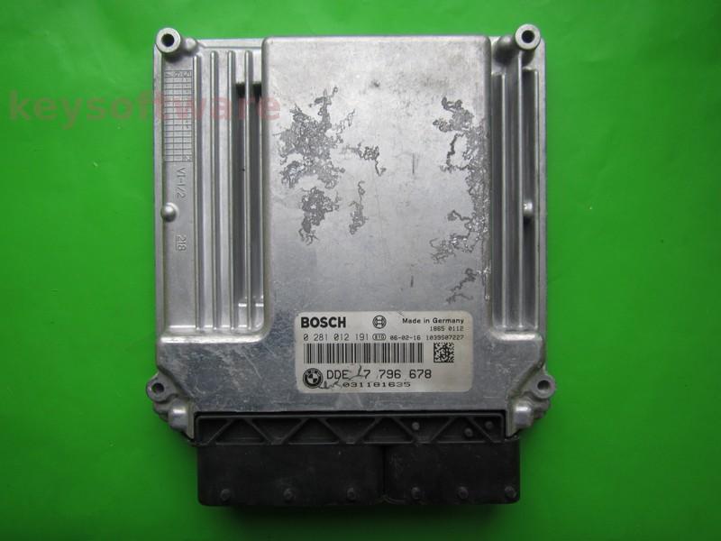ECU Bmw 535D DDE7796678 0281012191 EDC16C35 E60 }