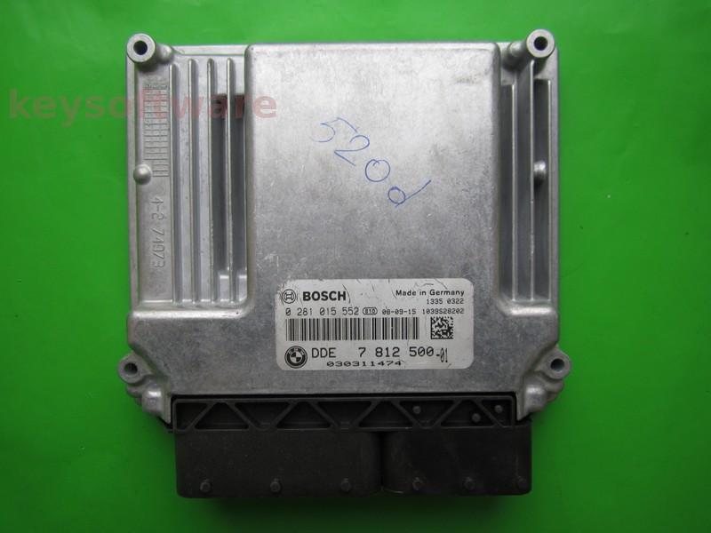 ECU Bmw 520D DDE7812500 0281015552 EDC17CP02 E60