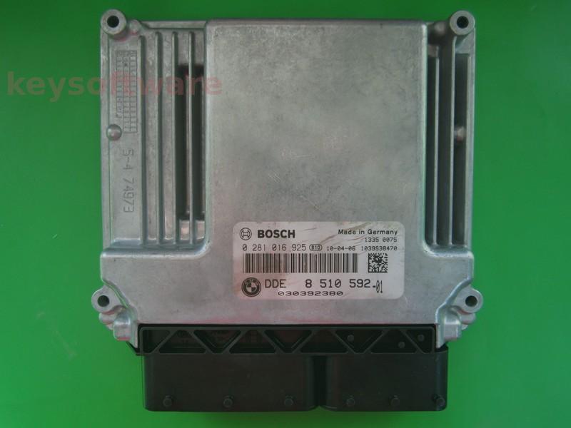 ECU Bmw X1 2.0D DDE8510592 0281016925 EDC17C06 E87^