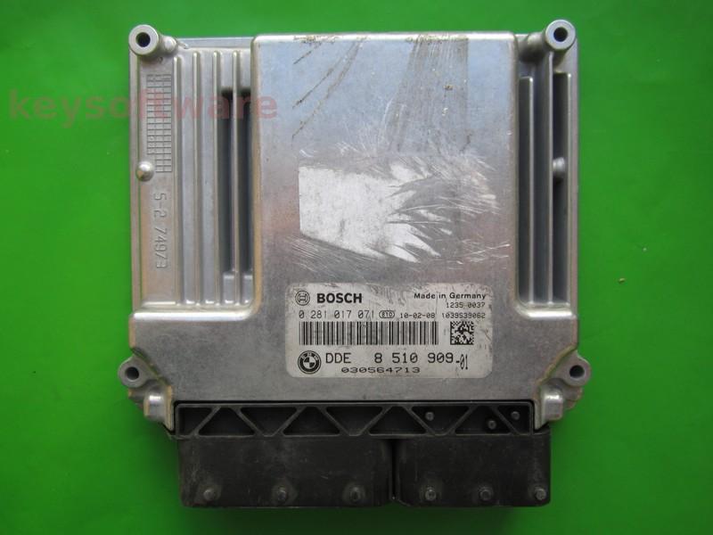ECU Bmw 320D DDE8510909 0281017071 EDC17CP02 E92