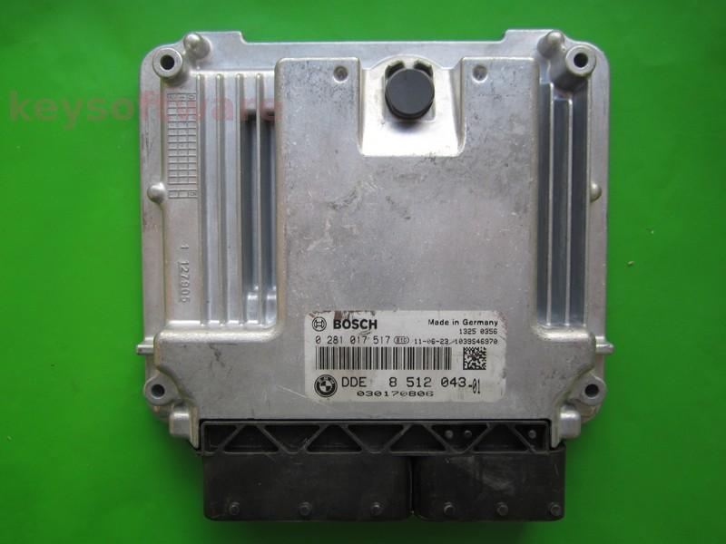 ECU Bmw 320D DDE8512043 0281017517 EDC17C50 E90
