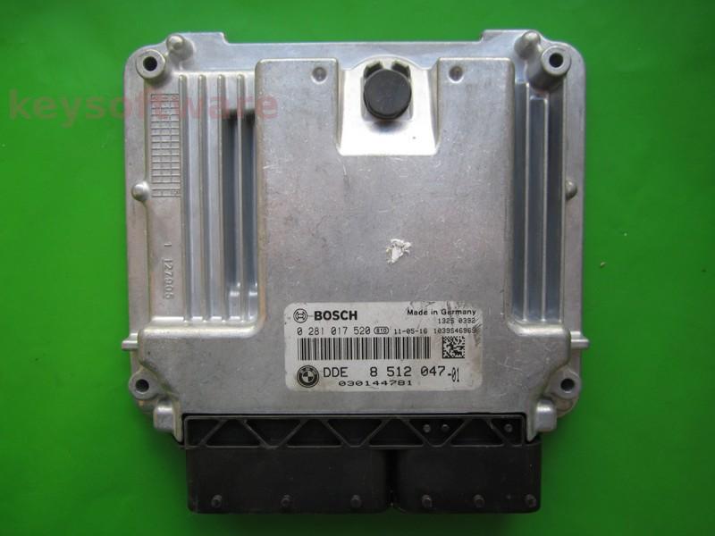 ECU Bmw 320D DDE8512047 0281017520 EDC17C50 E90