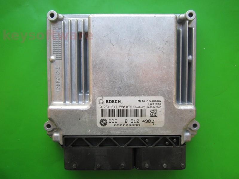 ECU Bmw 120D DDE8512498 0281017550 EDC17CP02 E87^