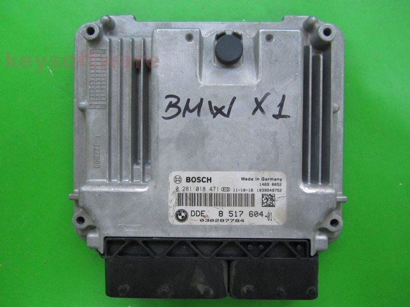 ECU Bmw X1 2.0D DDE8517604 0281018471 EDC17C50 E84