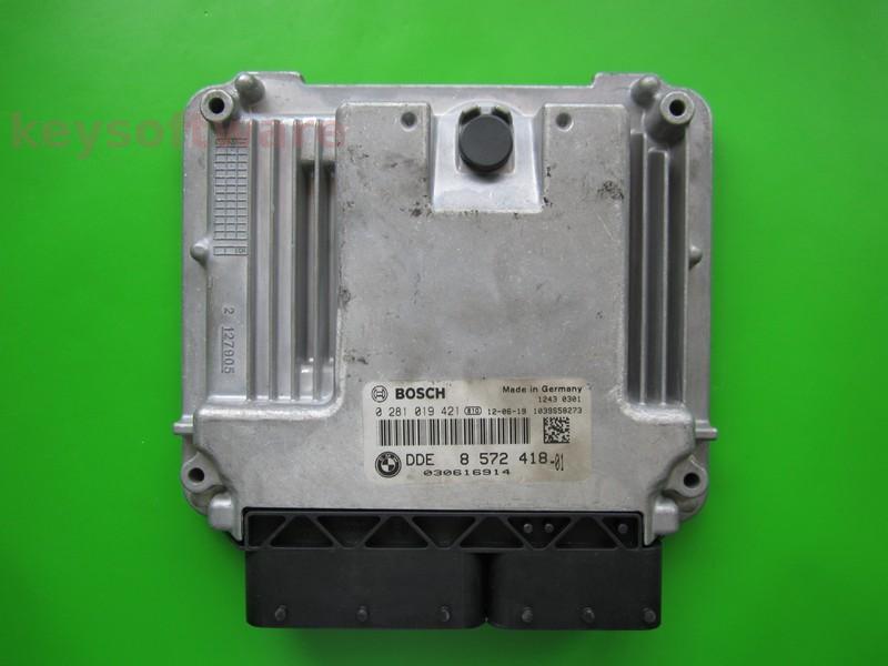 ECU Bmw 520D DDE8572418 0281019421 EDC17C50 F10