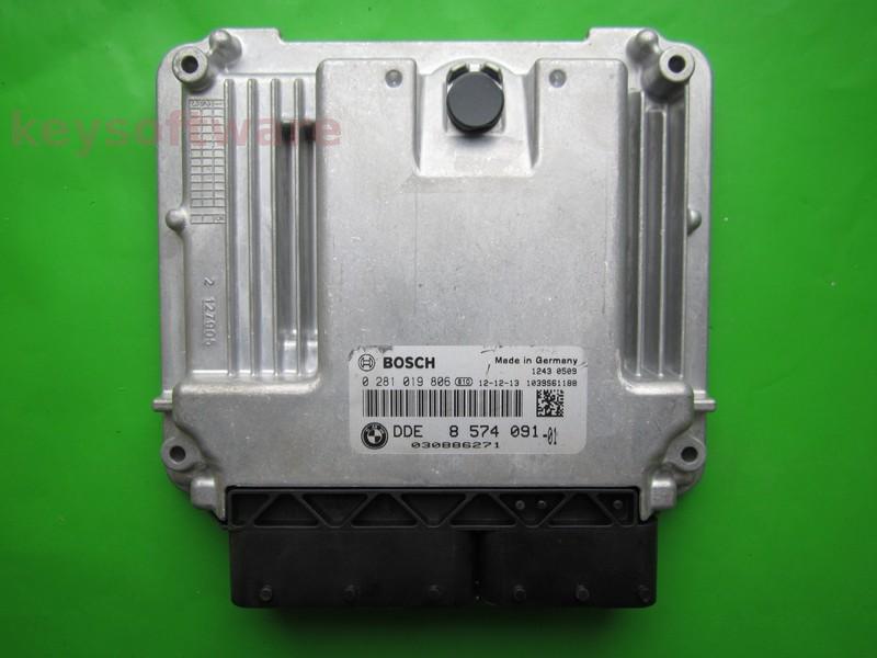 ECU Bmw X3 2.0D DDE8574091 0281019806 EDC17C50 F25