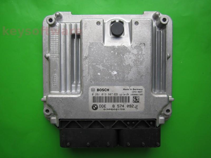 ECU Bmw 520D DDE8574092 0281019807 EDC17C50 F10 }