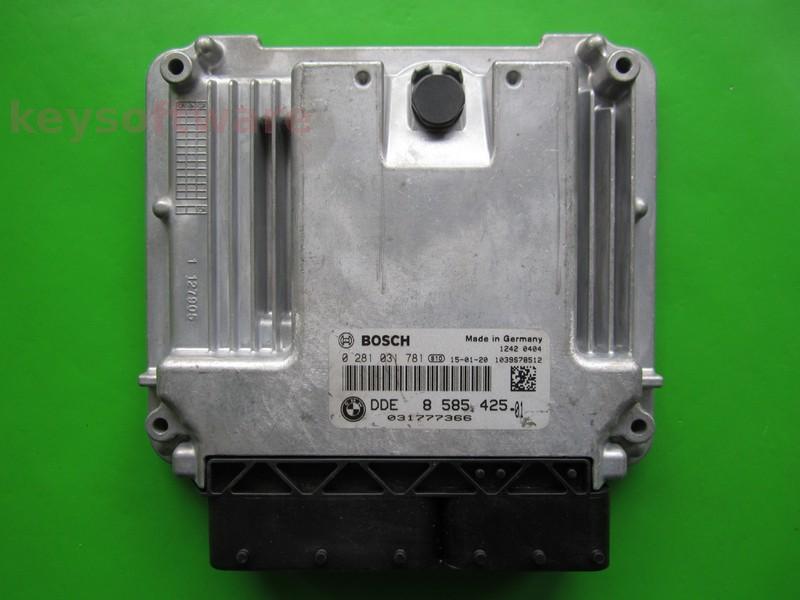 ECU Bmw 520D DDE8585425 0281031781 EDC17C50 F10 +