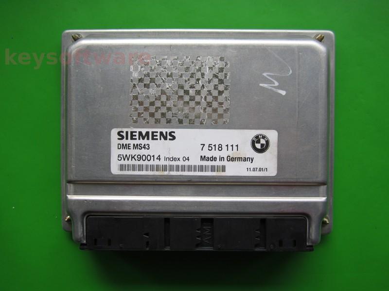 ECU Bmw 330 7518111 5WK90014 DME MS43 E46 + }