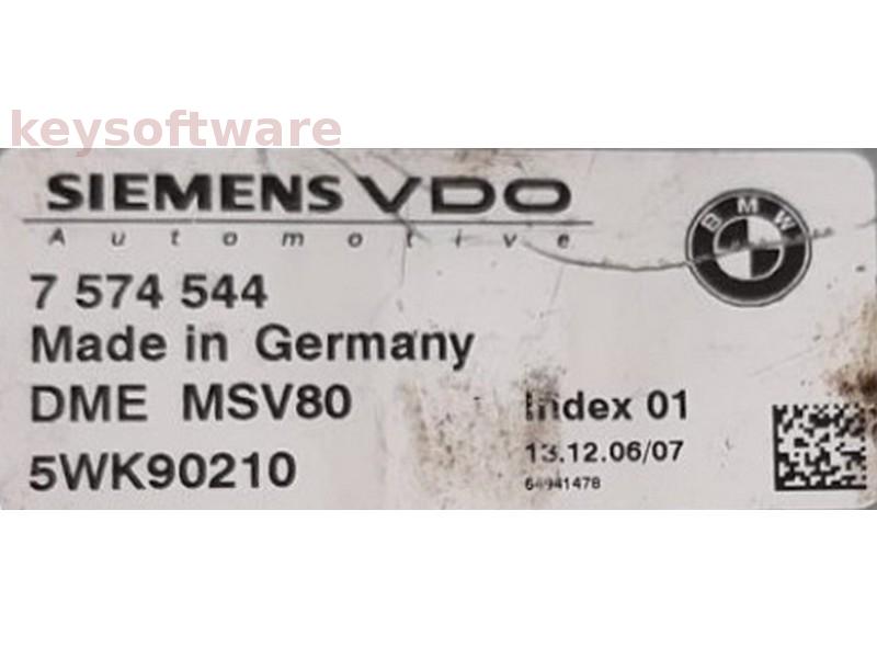 ECU Bmw 328 7574544 5WK90210 DME MSV80 {