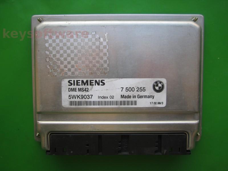 ECU Bmw 323 7500255 5WK9037 MS42 E46 }