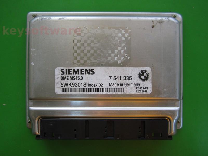 ECU Bmw X3 2.5 7541335 5WK93018 MS45.0 E83