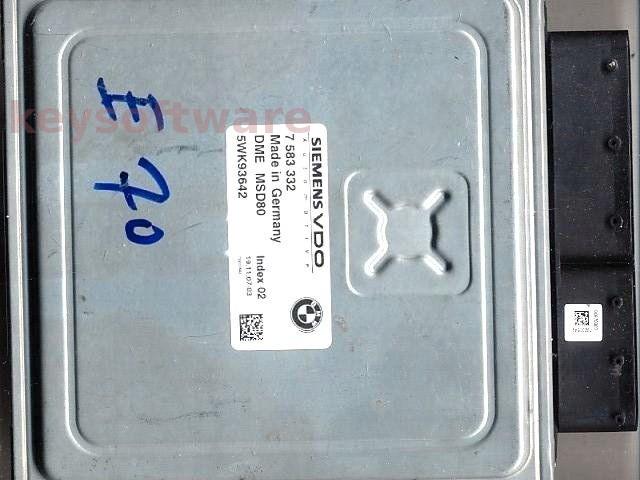 ECU Bmw 330 7583332 5WK93642 MSD80 E90