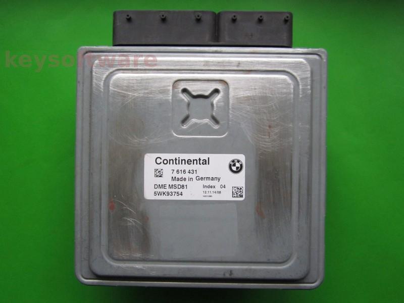 ECU Bmw 335 7616431 5WK93754 MSD81