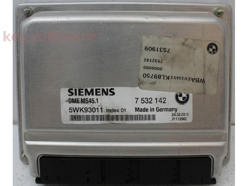 ECU Bmw 325D 7532142 5WK93011 MS45.1 {